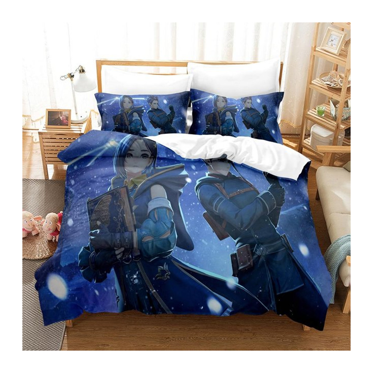 Tales Of Arise Bettwäscheset mit 3D-Druck, bestehend aus Bettbezug und Kissenbezügen, B/H: 135 x 200 cm - Bild 1