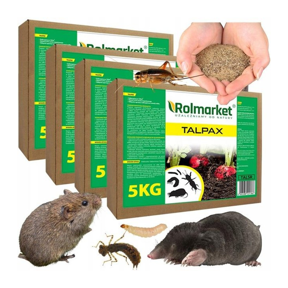 Talpax Bio-Dünger Präparat gegen Maulwürfe, Wühlmäuse, Engerlinge und Siebenschläfer, 20 kg - Bild 1