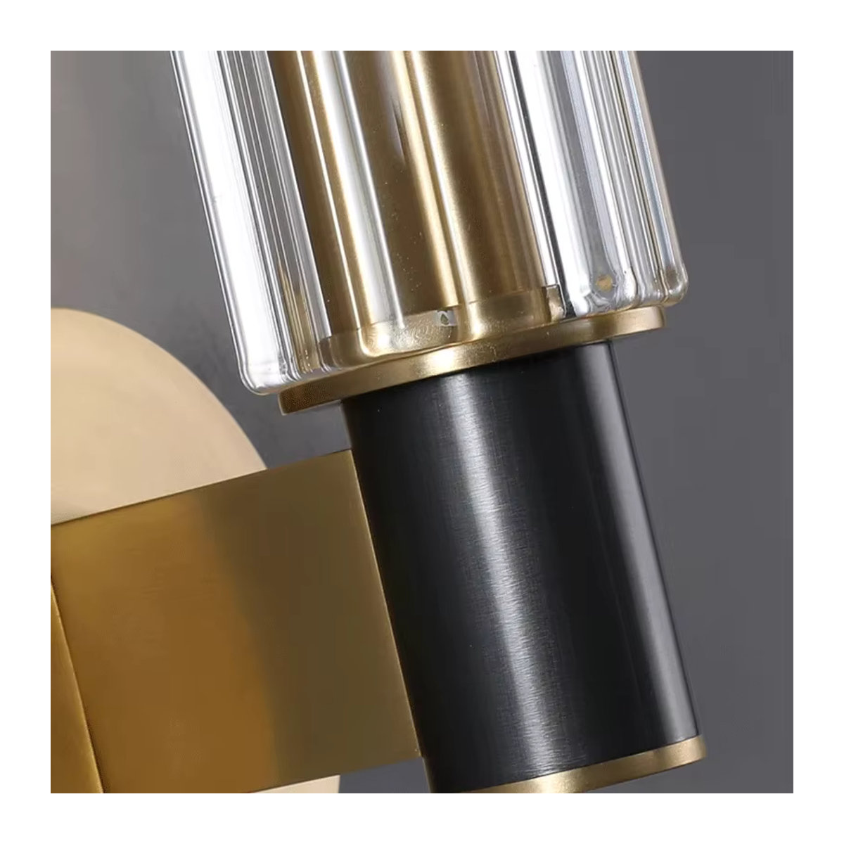 TAONUANSHU LED Wandlampe im Postmodernen Nordic Retro Design aus Eisen und Glas in Gold, integrierte LED für Wohnzimmer, Schlafzimmer und Flur - Bild 2