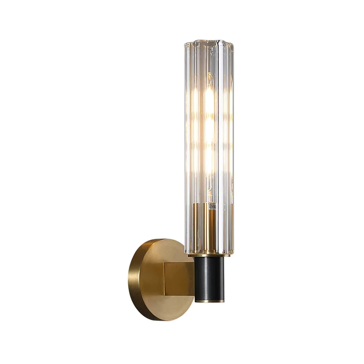 TAONUANSHU LED Wandlampe im Postmodernen Nordic Retro Design aus Eisen und Glas in Gold, integrierte LED für Wohnzimmer, Schlafzimmer und Flur - Bild 3