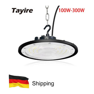 Tayire UFO LED-Hochregalleuchte für Industrie und Gewerbe, Schwarz, Aluminium, 6000 K