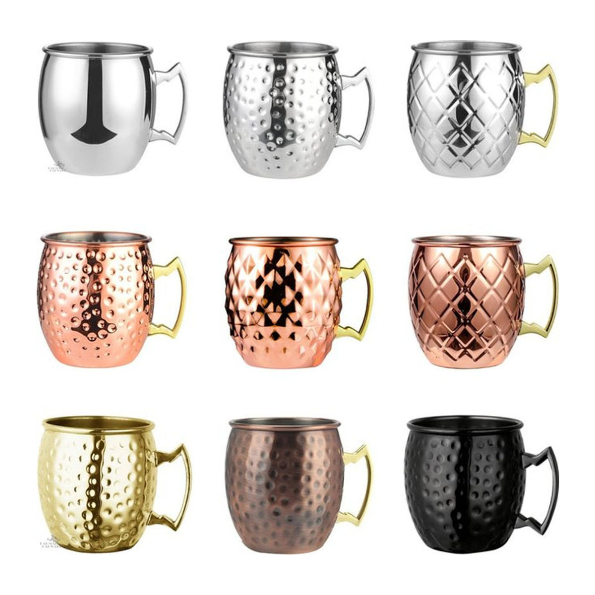 Tazas Drinkware Moskauer Mule Becher aus Kupfer im Hammer-Design, 550 ml - Bild 1