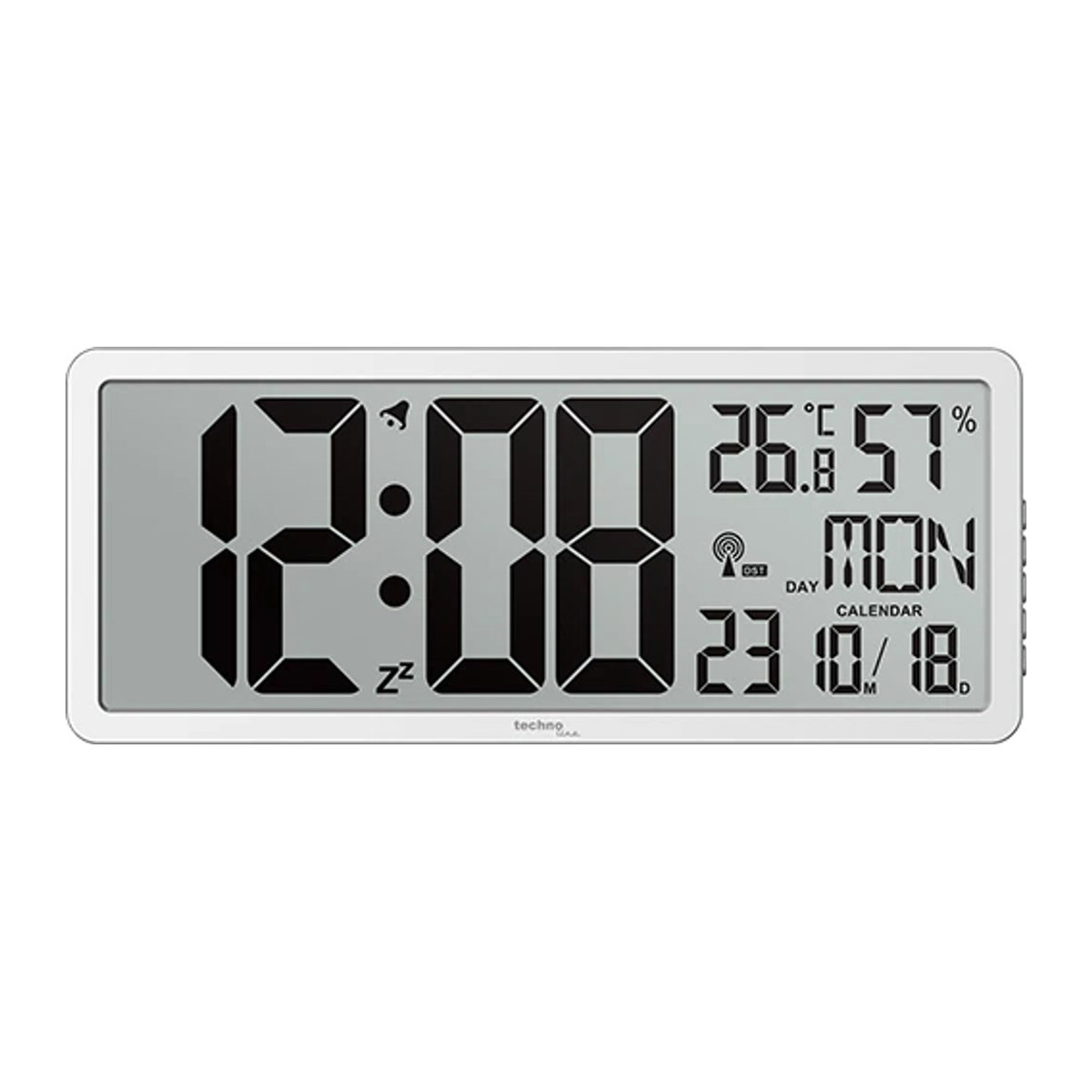 Technoline WS 8135 Digitale Funkwanduhr in Weiß mit Thermometer und Hygrometer, B/H: 36,7 x 15,7 cm - Bild 1