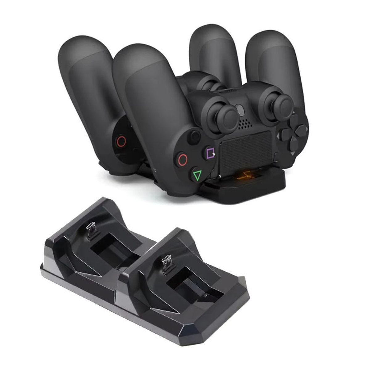 TECTINTER Dual USB Ladestation für Sony PlayStation 4 Controller in Schwarz - Bild 6