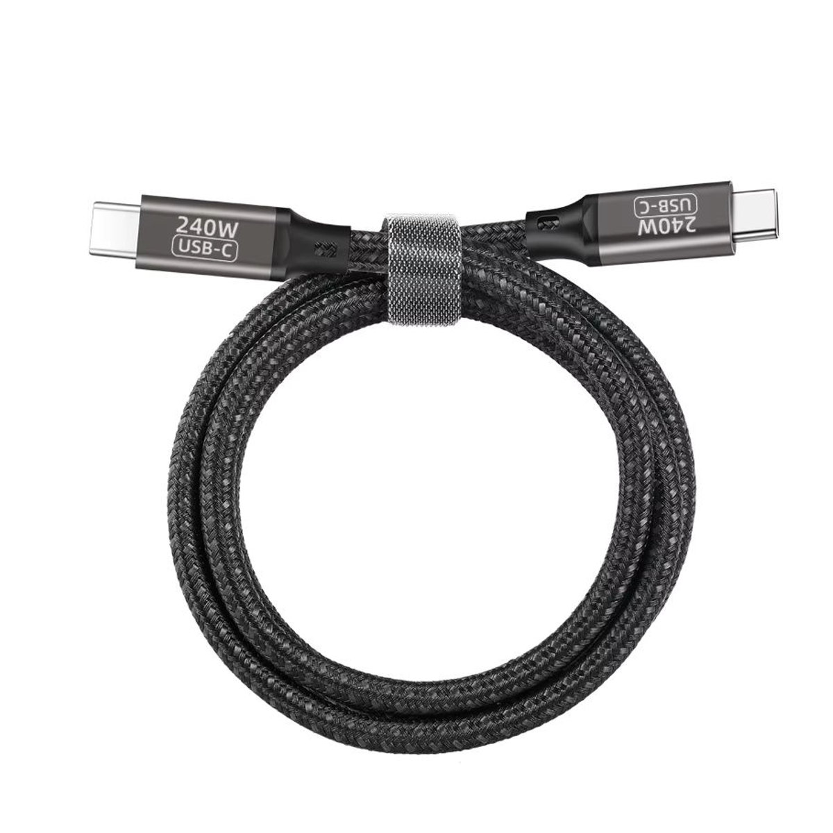 TECVASION USB-C zu USB-C Kabel Schwarz, 240W PD, USB 3.1 mit 480Mbps Datenübertragung und 48V/5A Schnellladefunktion für MacBook, Samsung und Huawei - Bild 2