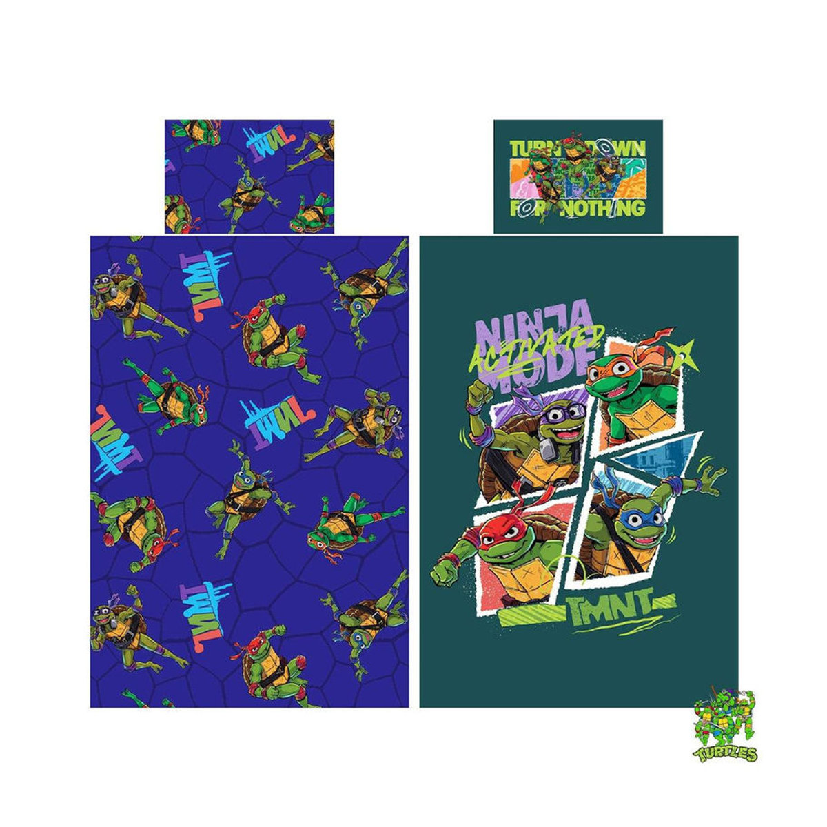 Teenage Mutant Ninja Turtles TMNT Wendebettwäsche-Set Single schwarz - Bild 2