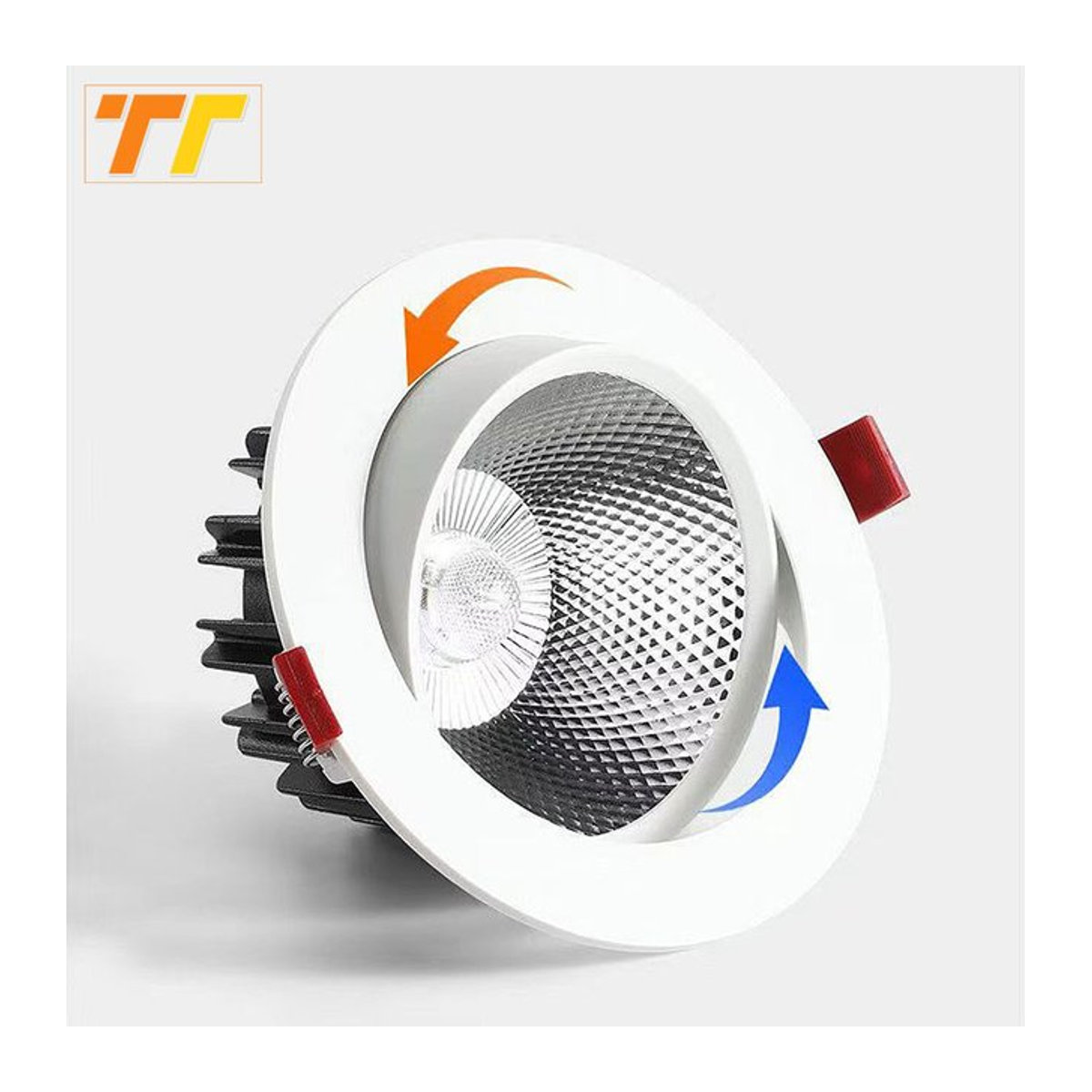 Teetealy LED Einbaustrahler aus Aluminium in Weiß, dimmbar mit COB-Chip für die Heimbeleuchtung - Bild 1