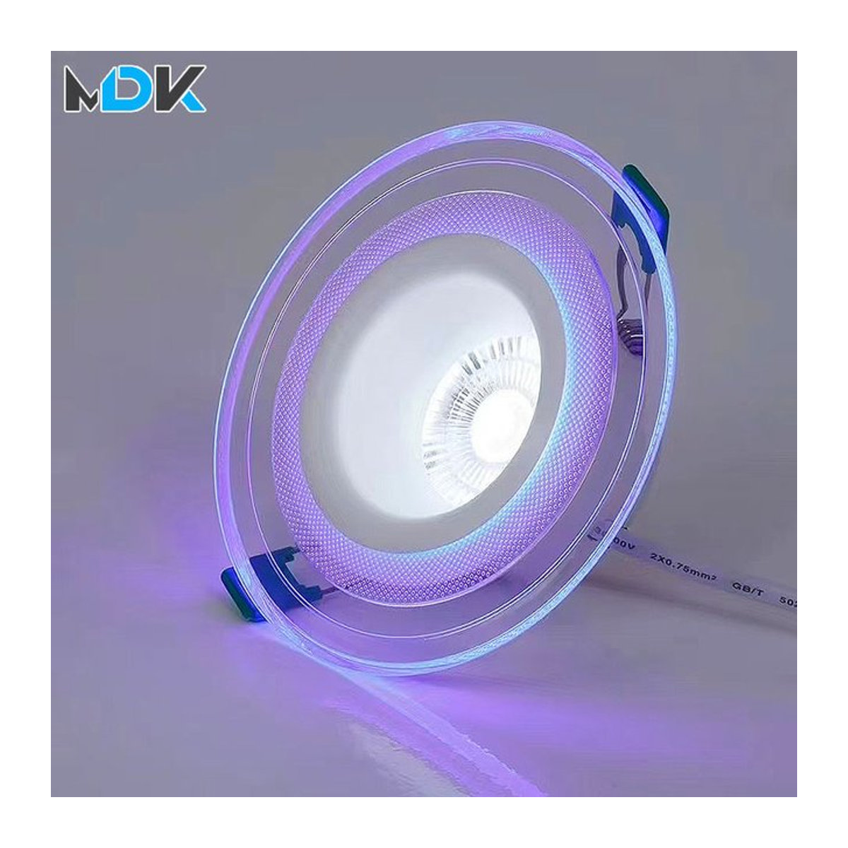 Teetealy LED Einbaustrahler in Weiß, 9W, minimalistisches Downlight mit 3 einstellbaren Farben - Bild 1