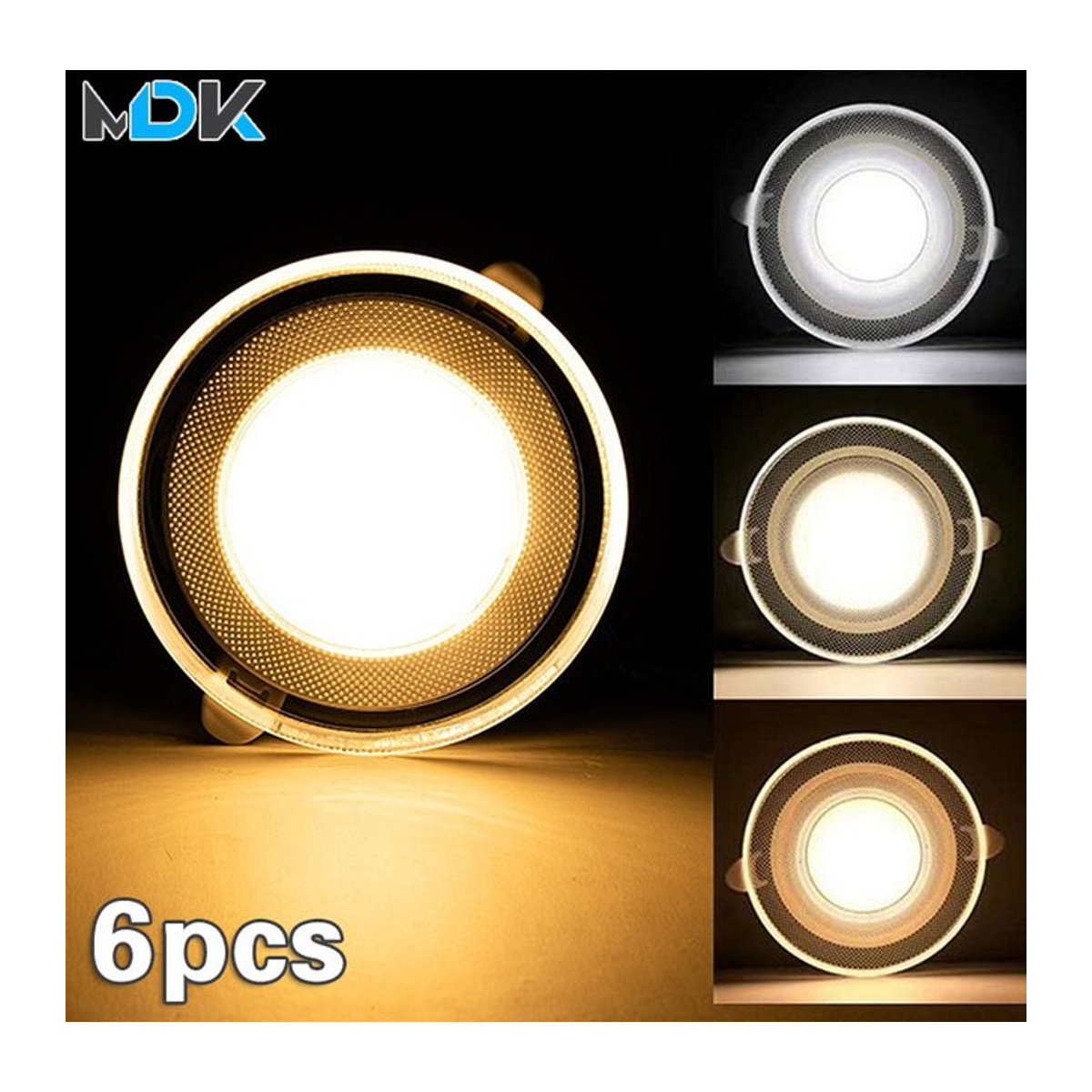 Teetealy LED Einbaustrahler Modern Minimalistisch in Weiß aus Aluminium mit 9W - Bild 1