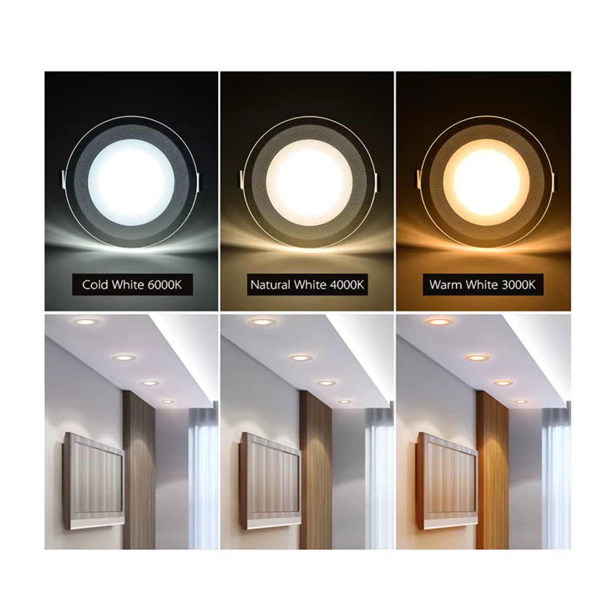 Teetealy LED Einbaustrahler Modern Minimalistisch in Weiß aus Aluminium mit 9W - Bild 6