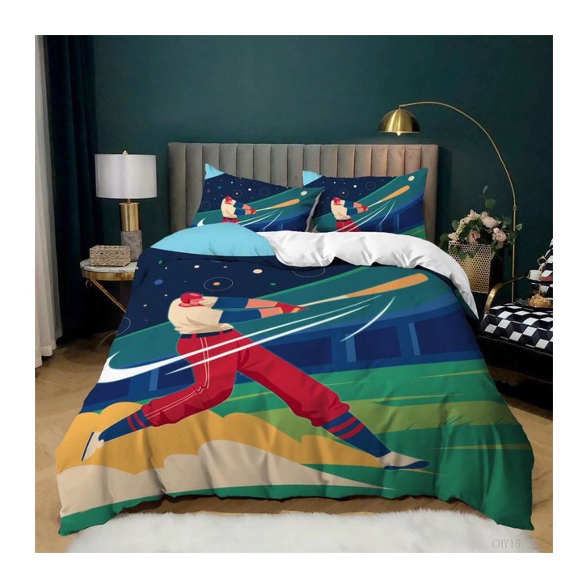 Tennis Sport Bettwäsche Set aus Mikrofaser mit Reißverschluss, B/H: 135 x 200 cm - Bild 1