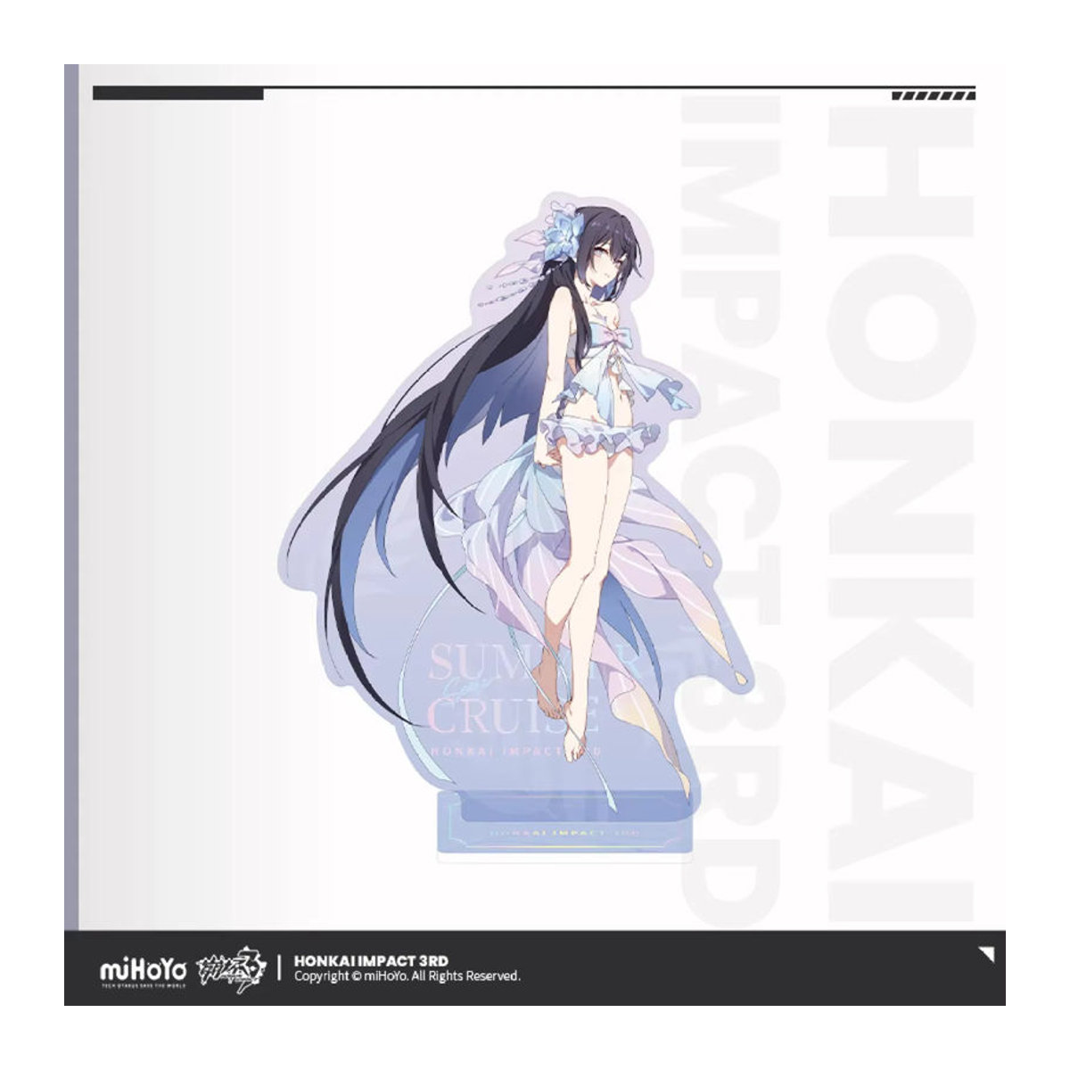 TENNYALEN Honkai Impact 3 Acryl Aufsteller Anime Figuren Set mit Elysia, Seele, Kiana, Bronya und Mei in Sommer Badebekleidung, mehrfarbig - Bild 2