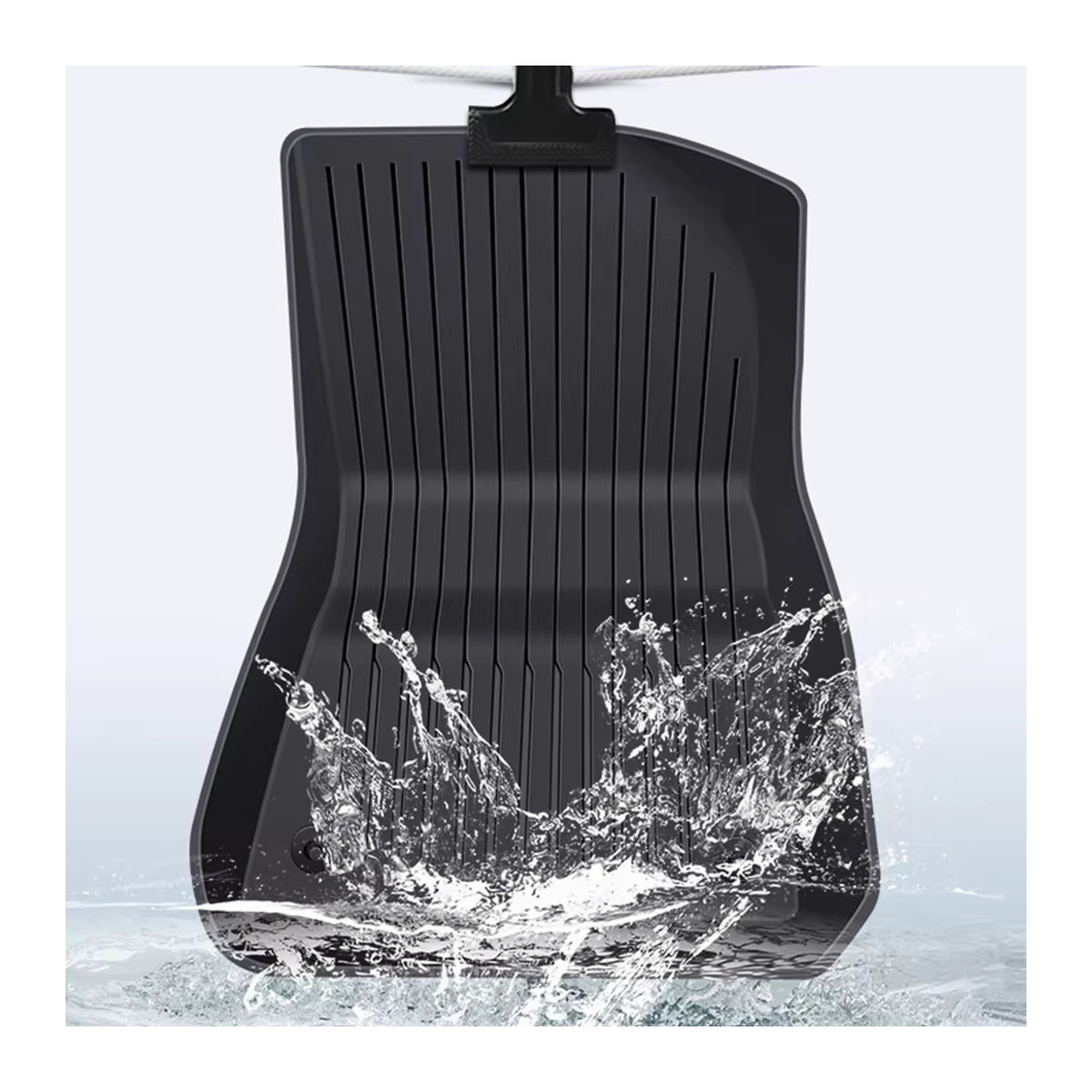 Tesupport Bodenmatte mit Teppich für Tesla Model 3 Highland 2025/2026, wasserdichter TPE-Bodenbelag in Schwarz - Bild 4