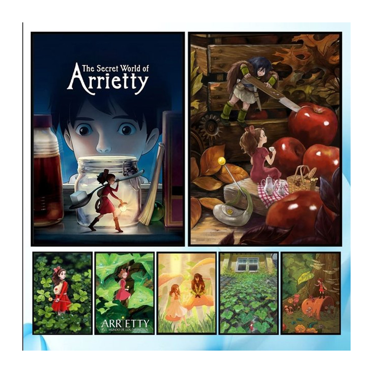 The B-Borrowers Arrietty Anime-Poster aus Papier, mehrfarbig, wasserdicht, rechteckig, Hochformat, rahmenlos - Bild 1