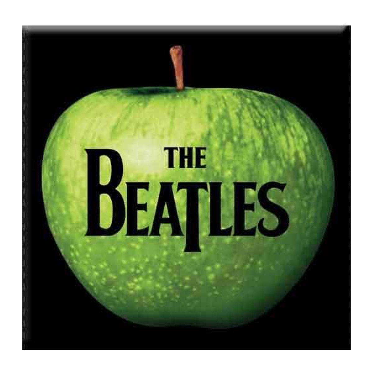 The Beatles Kühlschrankmagnet in Apfelform, schwarz - Bild 1