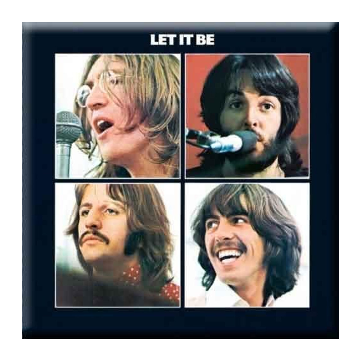 The Beatles Let It Be Album Kühlschrankmagnet schwarz - Bild 1