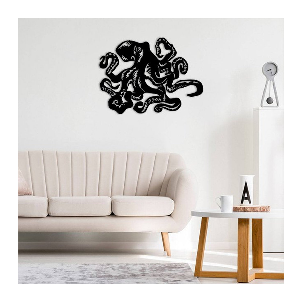 The Octopus Beach Coastal Wandkunst aus Metall für dein Zuhause und Büro - Bild 1