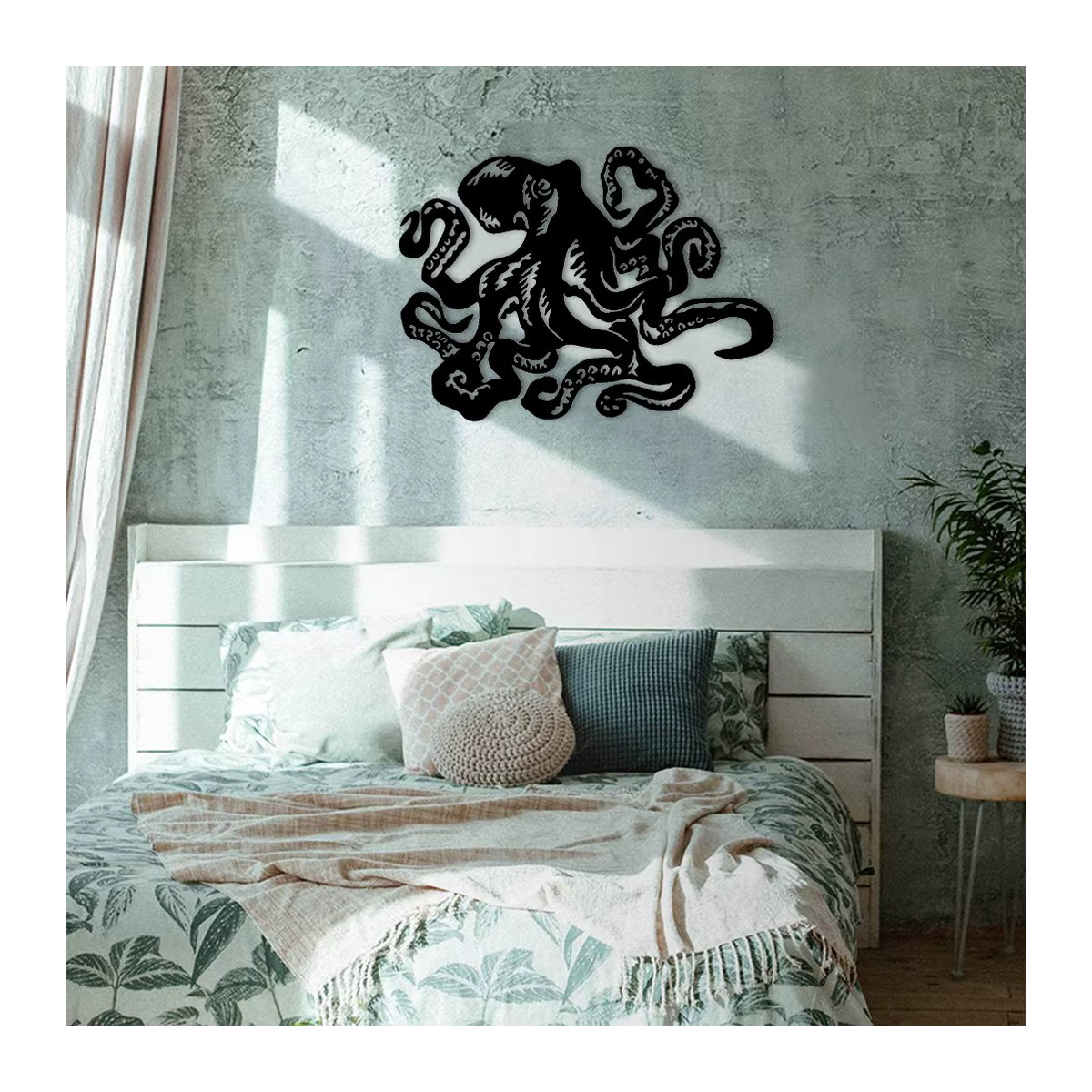 The Octopus Beach Coastal Wandkunst aus Metall für dein Zuhause und Büro - Bild 3