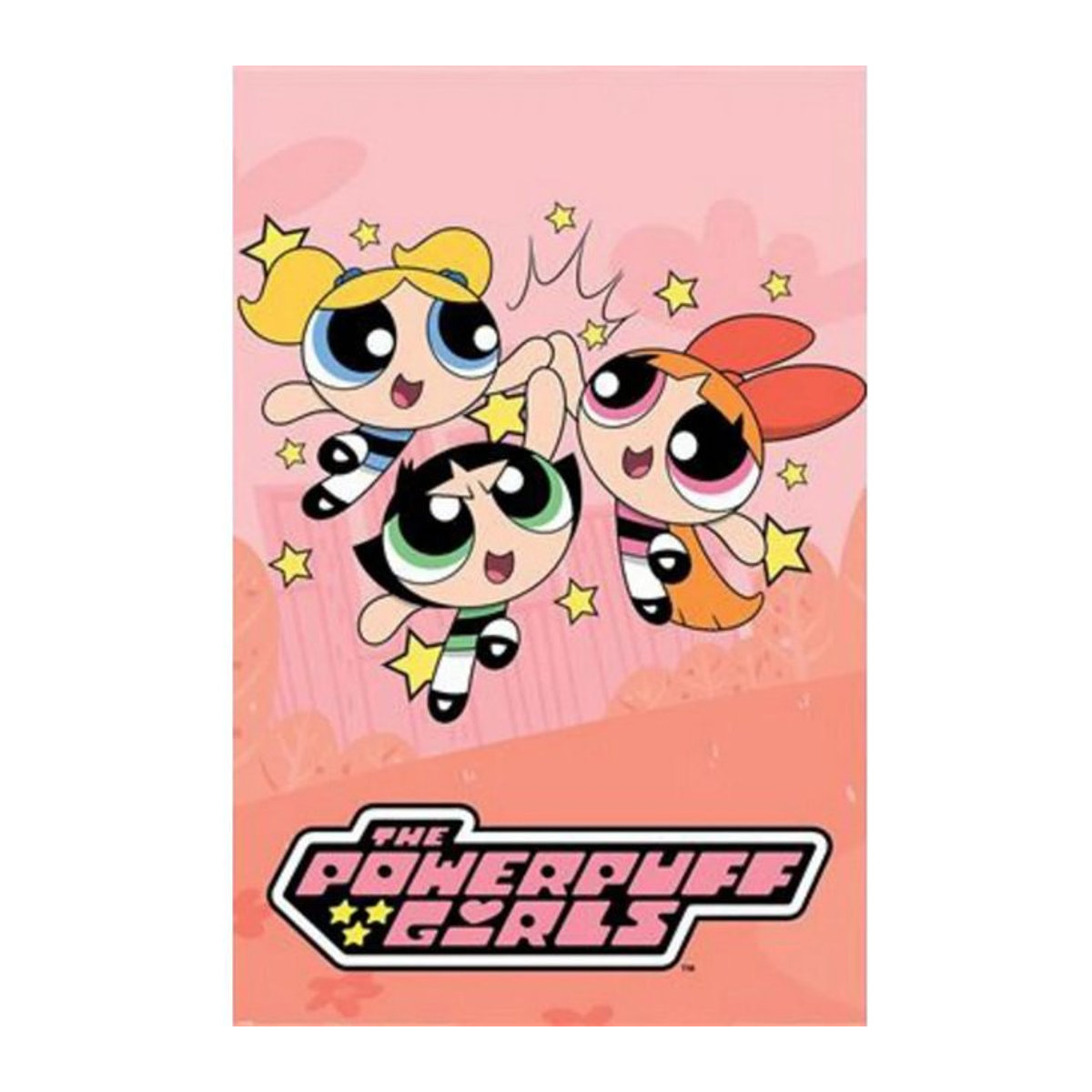 The Powerpuff Girls Sterne Papierposter Schwarz Breite: 91,5 cm, Höhe: 91,5 cm - Bild 1