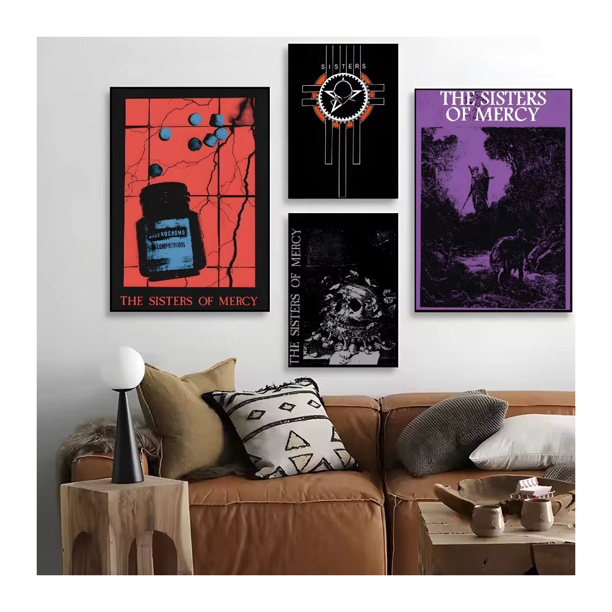 The Sisters Of Mercy Band Poster HD-Kunst Wandbild Multicolor ohne Rahmen - Bild 2