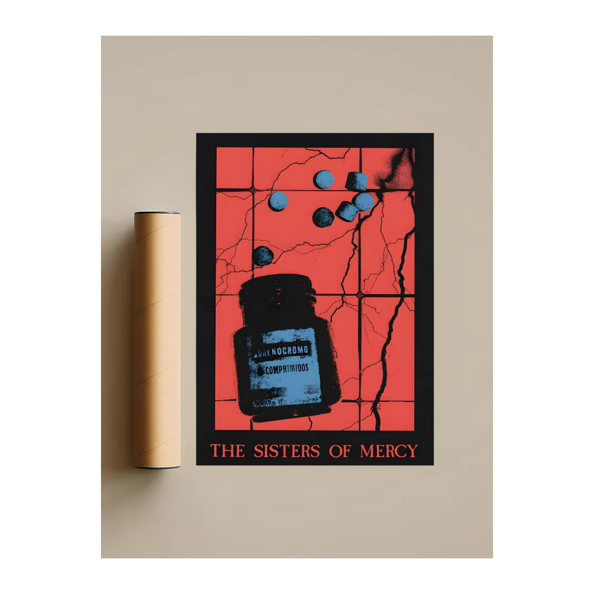 The Sisters Of Mercy Band Poster HD-Kunst Wandbild Multicolor ohne Rahmen - Bild 4