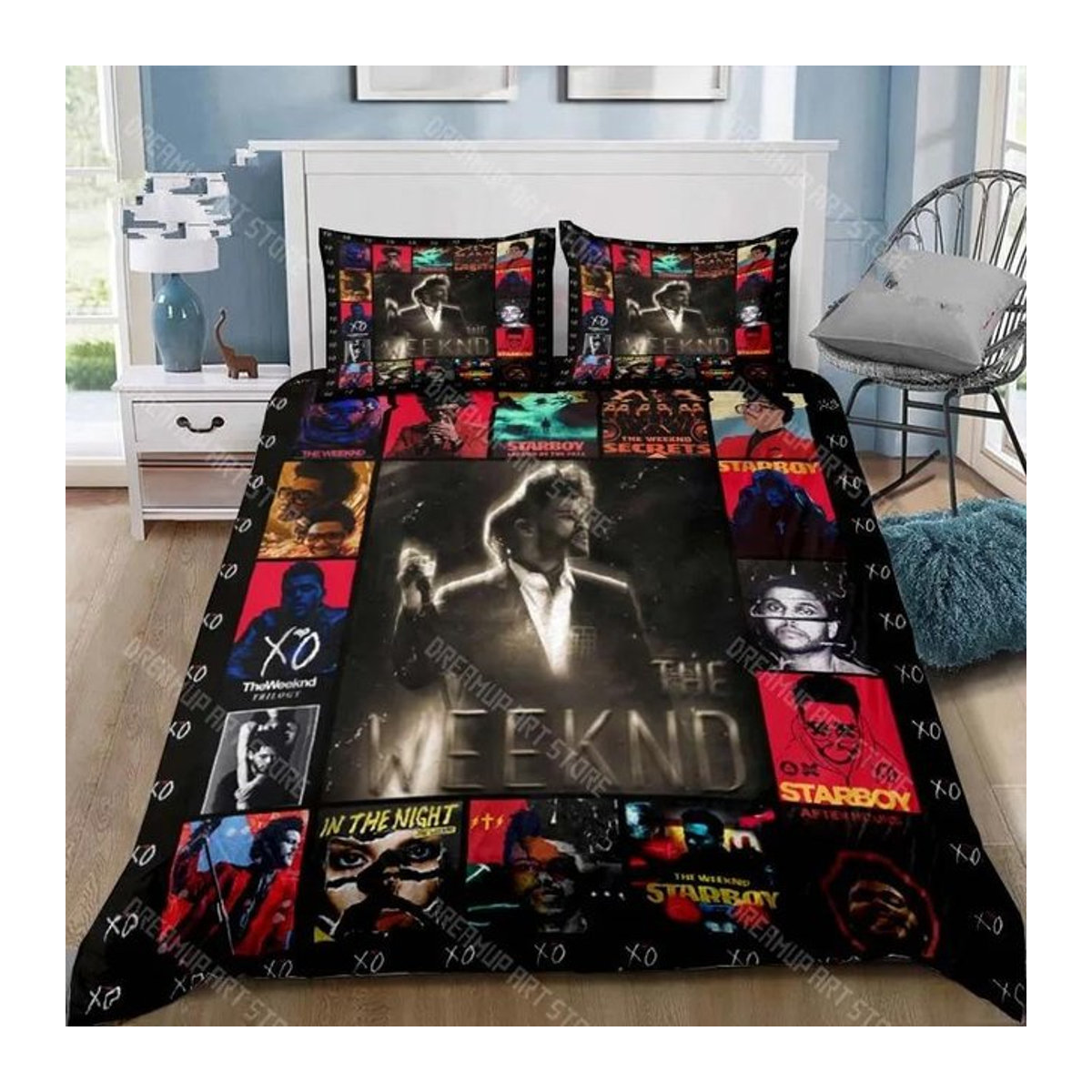 The Weeknd Xo Ganzjahres-Bettwäsche-Set 3-teilig mit Reißverschluss, B/H: 90 x 200 cm - Bild 1