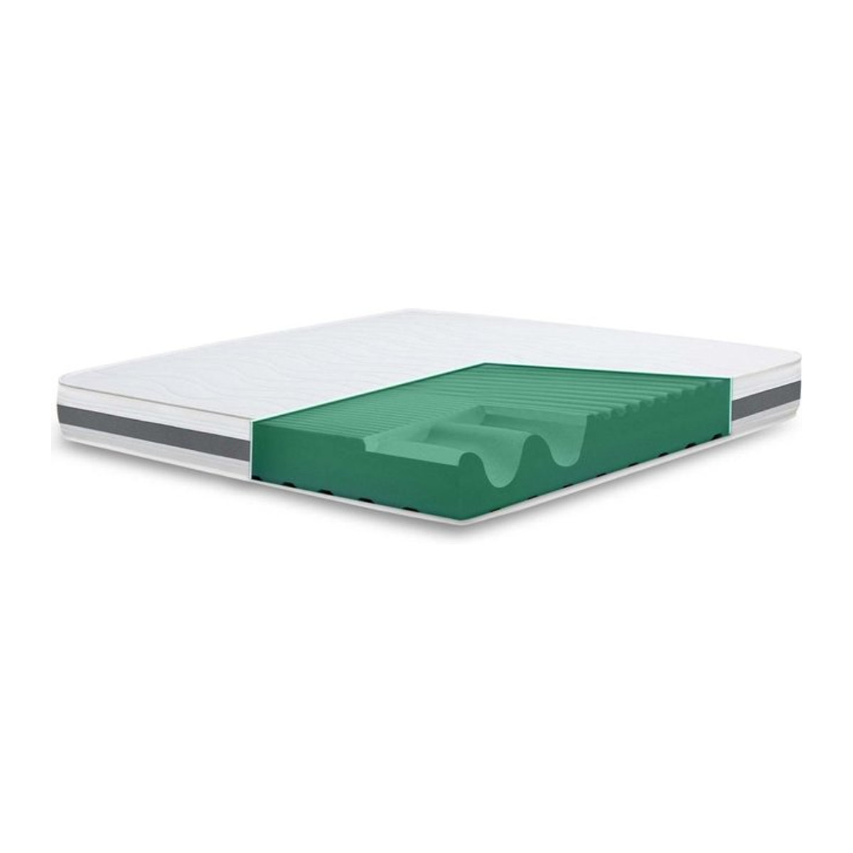 The White Stone BASIC Memory Matratze Visco, Weiß, B/L/H: 200 x 200 x 16 cm, H3-fest - Bild 1
