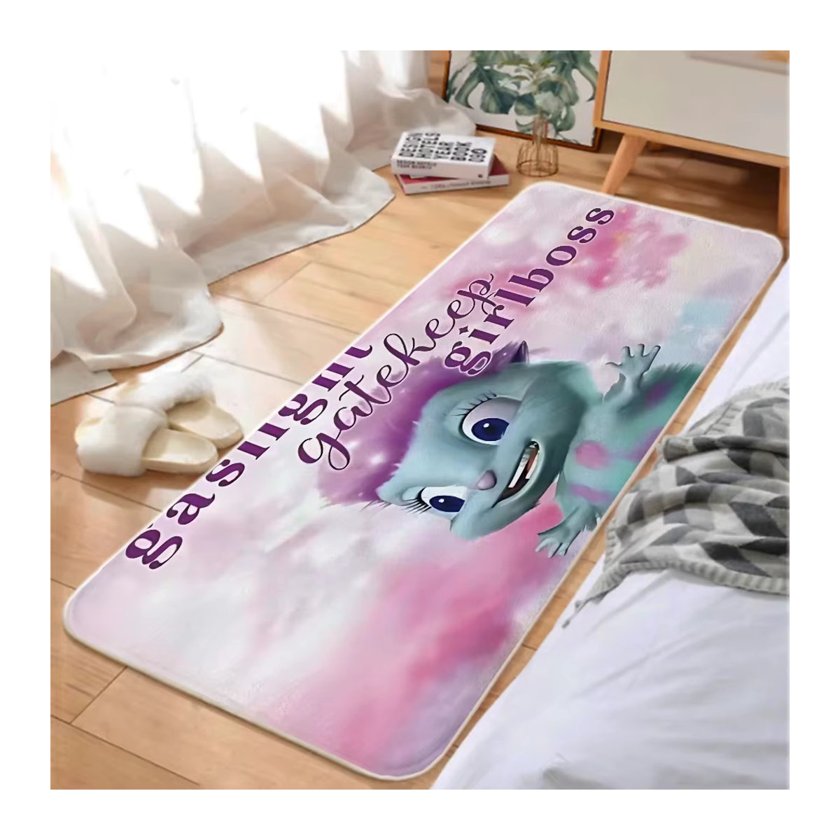 Things to the House Fußmatte für den Außenbereich mit Gaslight Gatekeep Girlboss Bibble Aufdruck, mehrfarbig - Bild 2