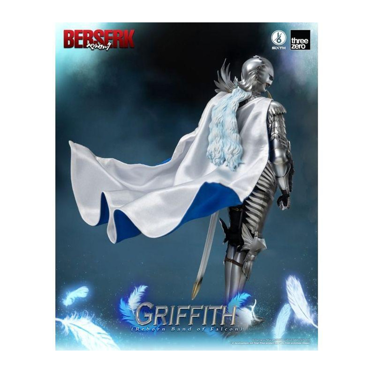 Threezero Berserk Figur 1/6 Griffith (Wiedergeborene Falkenbande) in Silber, Höhe: 30 cm - Bild 2