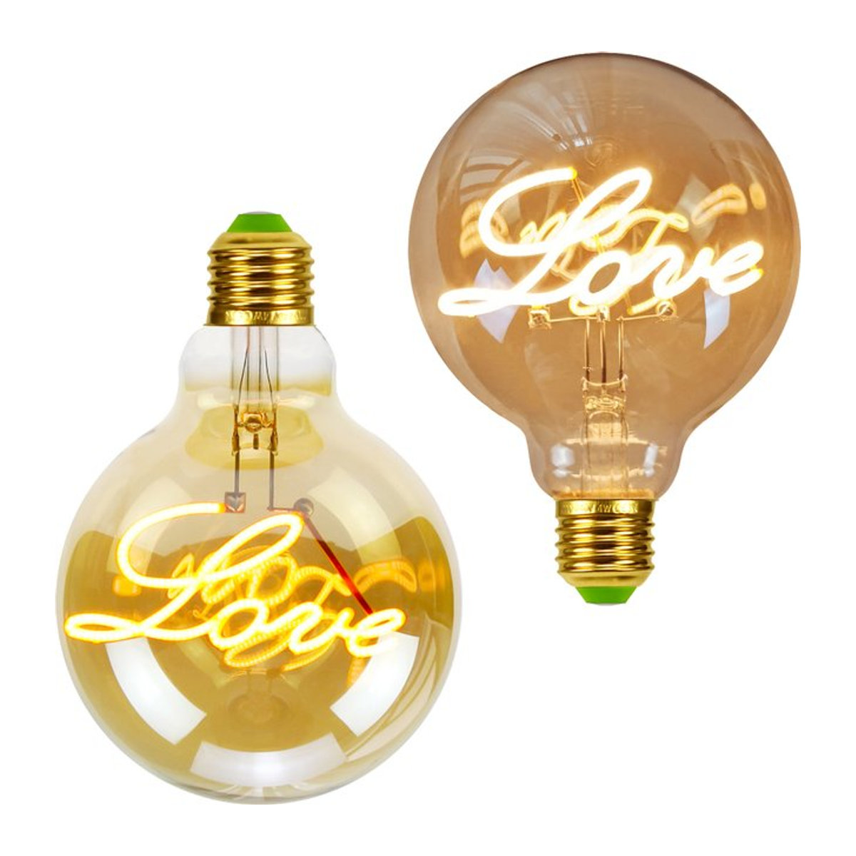 TIANFAN Retro Edison LED Glühlampe G95, dimmbar, E27, Gelb, 4W - Bild 1