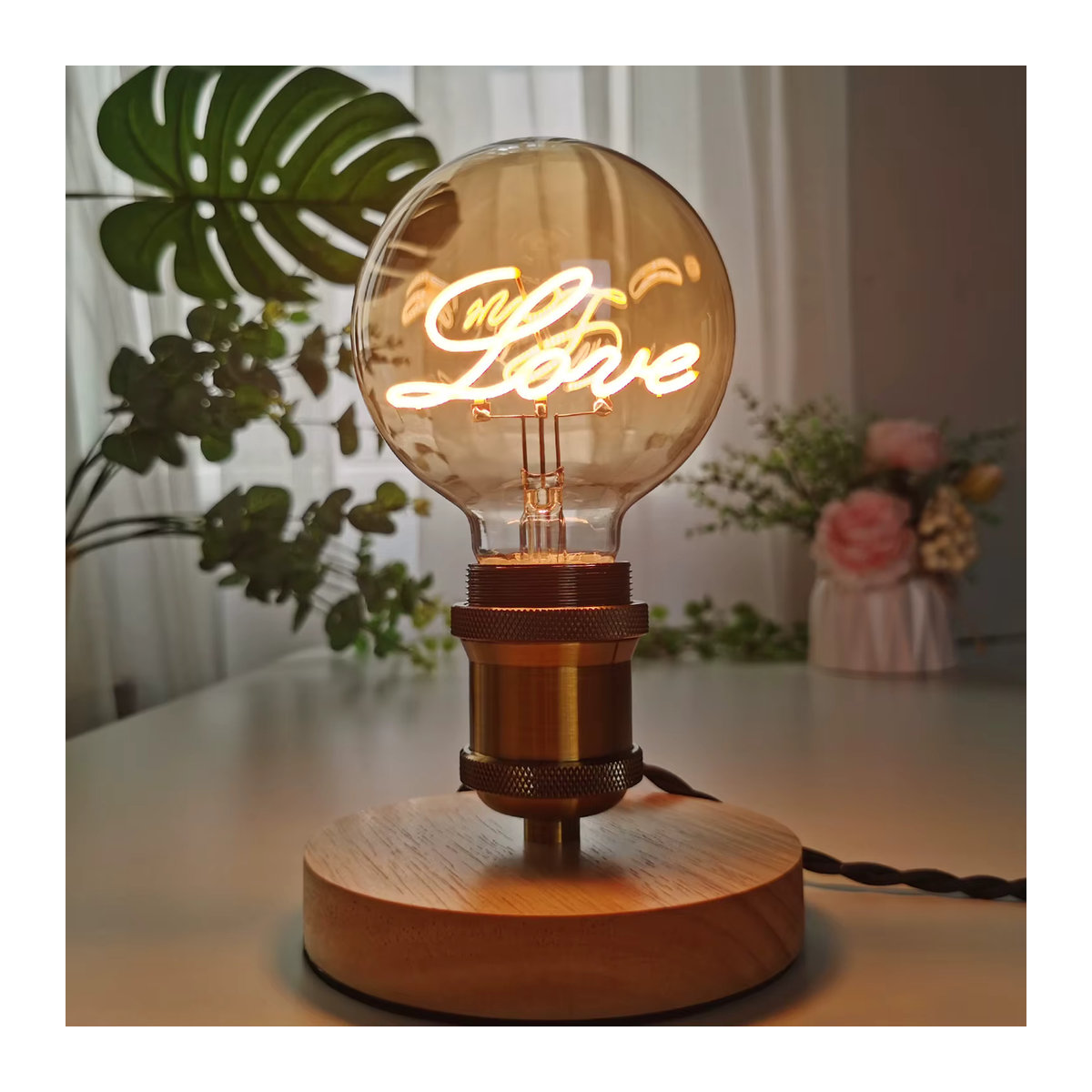 TIANFAN Retro Edison LED Glühlampe G95, dimmbar, E27, Gelb, 4W - Bild 2