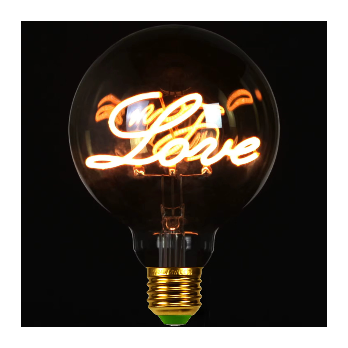 TIANFAN Retro Edison LED Glühlampe G95, dimmbar, E27, Gelb, 4W - Bild 3