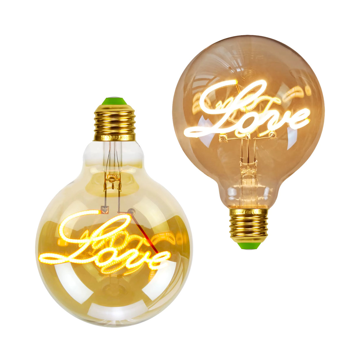 TIANFAN Retro Edison LED Glühlampe G95, dimmbar, E27, Gelb, 4W - Bild 5