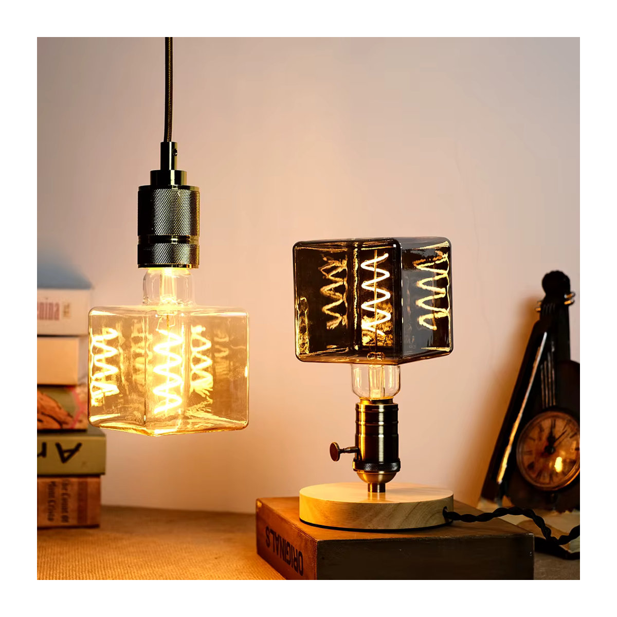 TIANFAN Vintage LED Edison Glühbirne E27, 4 W, dimmbar, warmweiß, Retro Design - Bild 2