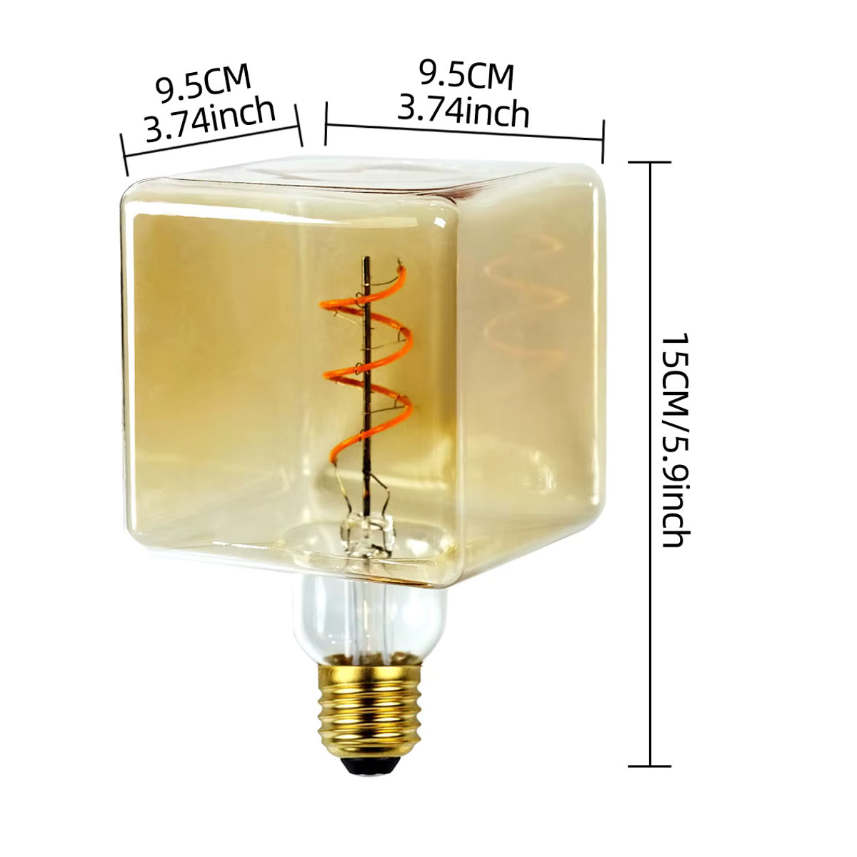 TIANFAN Vintage LED Edison Glühbirne E27, 4 W, dimmbar, warmweiß, Retro Design - Bild 6