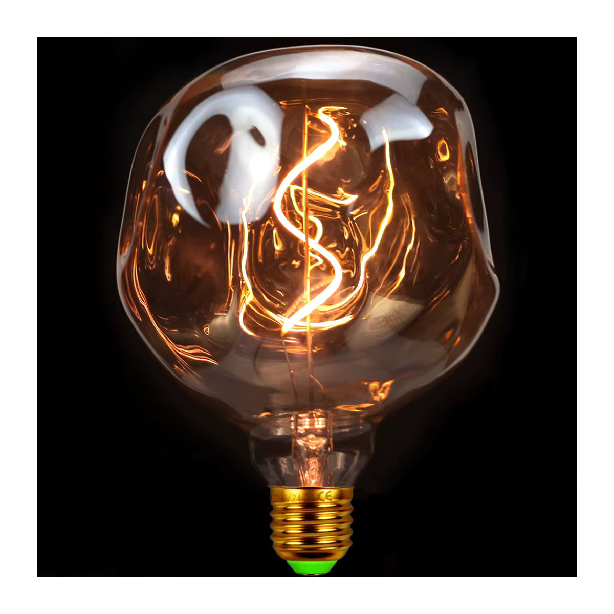 Tianfan Vintage LED Glühbirne G125 Edison Style dimmbar E27 4W - Bild 2