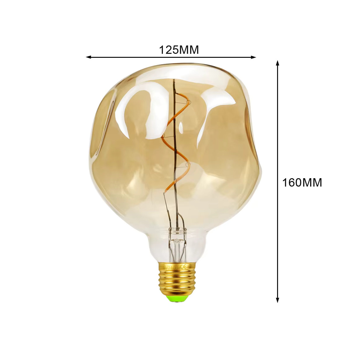 Tianfan Vintage LED Glühbirne G125 Edison Style dimmbar E27 4W - Bild 3
