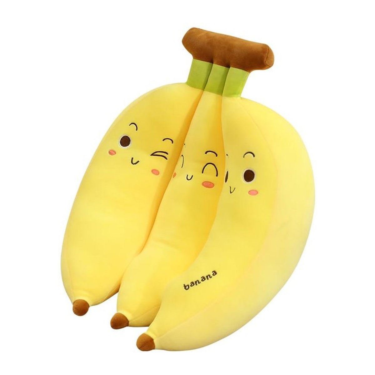 Tianze Kawaii Bananen Plüschkissen Gelb, Niedriges Cartoon Obst Plüschtier als Kuscheltier für Kinder - Bild 1