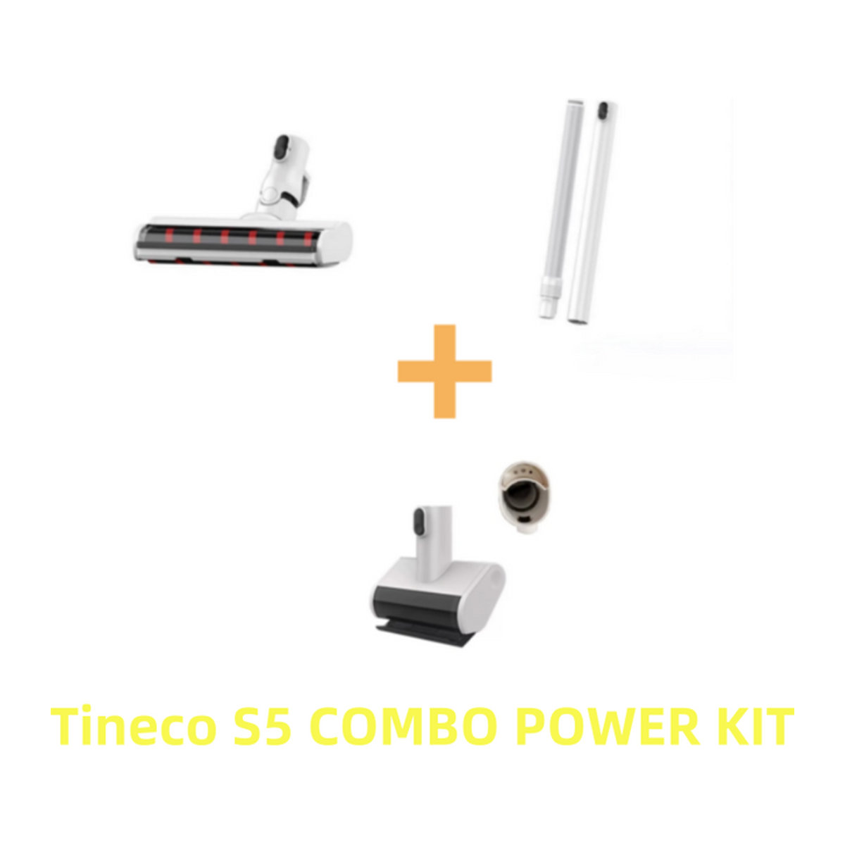 Tineco Original Power Kit für S5 COMBO in Weiß inklusive elektrischem Bürstenkopf, Verlängerungsrohr und Anti-Milben-Bürste - Bild 1
