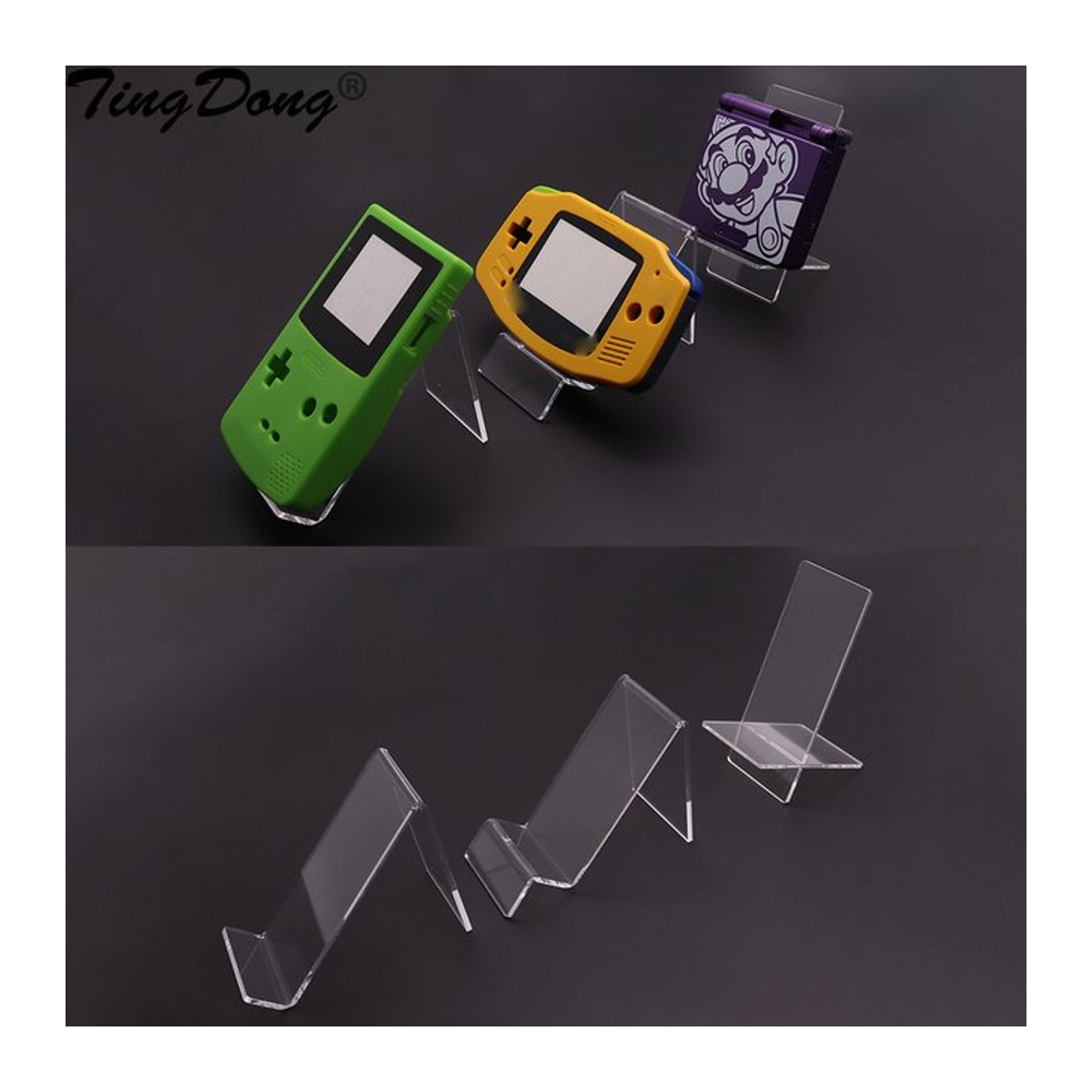 TingDong Acryl Display Stand für Spielkonsolen wie Gameboy, GBC, GBA, PSP, NDS, 3DS, 2DS und PS Vita in minimalistischem Design - Bild 1