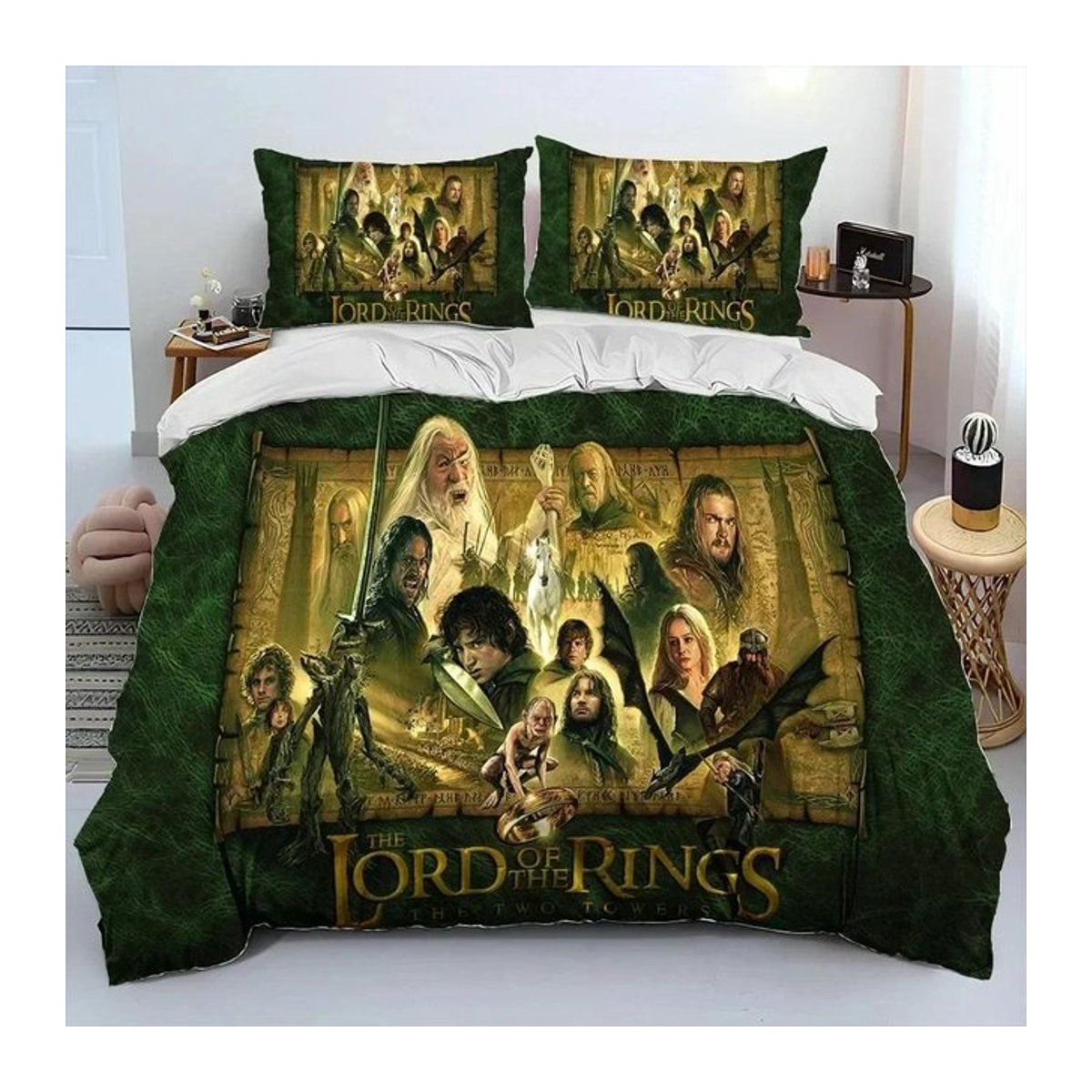Tinika Bettwäsche-Set Herr der Ringe und Hobbit mit Bettdecke und Kissenbezügen, Multicolor, B/H: 150 x 200 cm - Bild 1
