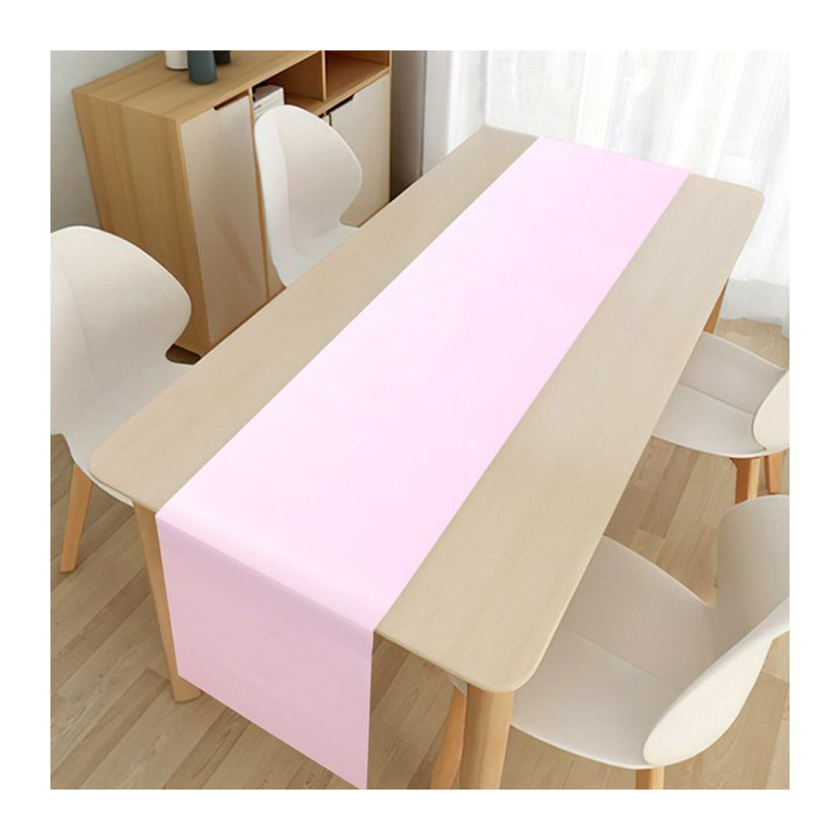 Tischläufer aus Polyester für Hochzeiten und Partys in Rosa und Blau, Breite: 180 cm, Tiefe: 30 cm - Bild 1