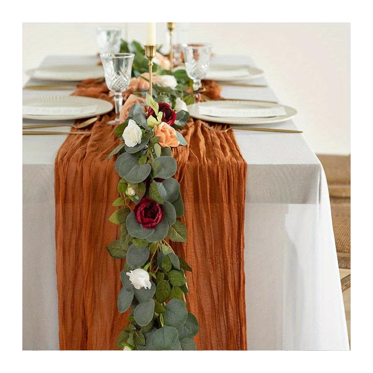 Tischläufer im Bohemian-Stil von SZwatch in Braun für Hochzeiten und Feierlichkeiten - Bild 2