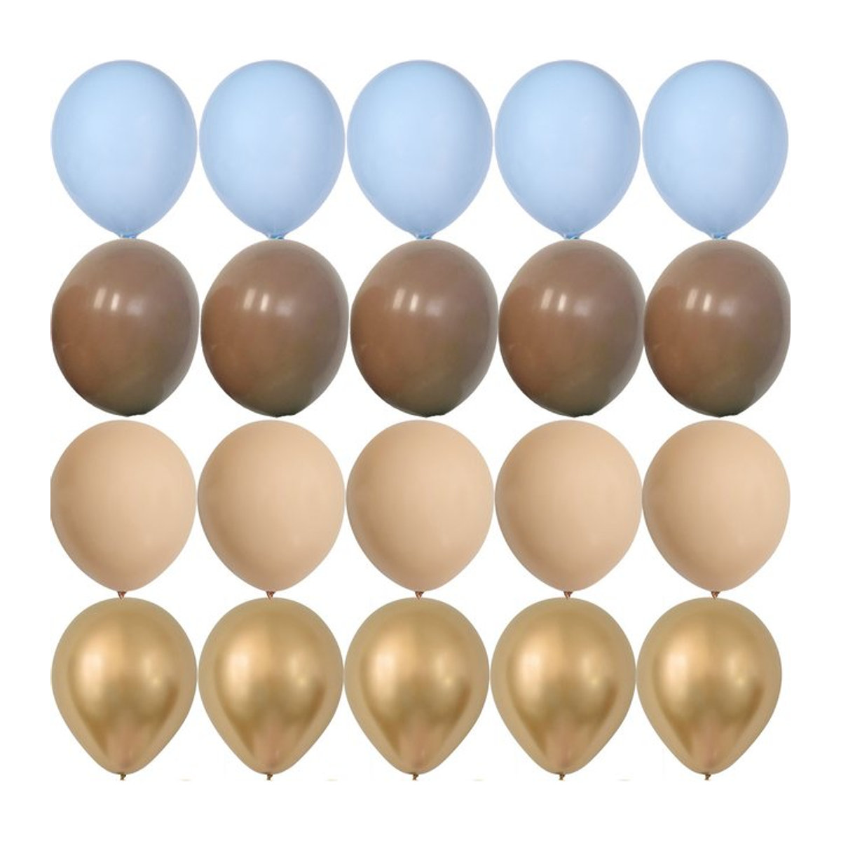 Tissy Retro Ballon Set Blau Vintage für Kinder Geburtstag Hochzeit und Baby Shower, 10 Zoll, 15 oder 20 Stück - Bild 1