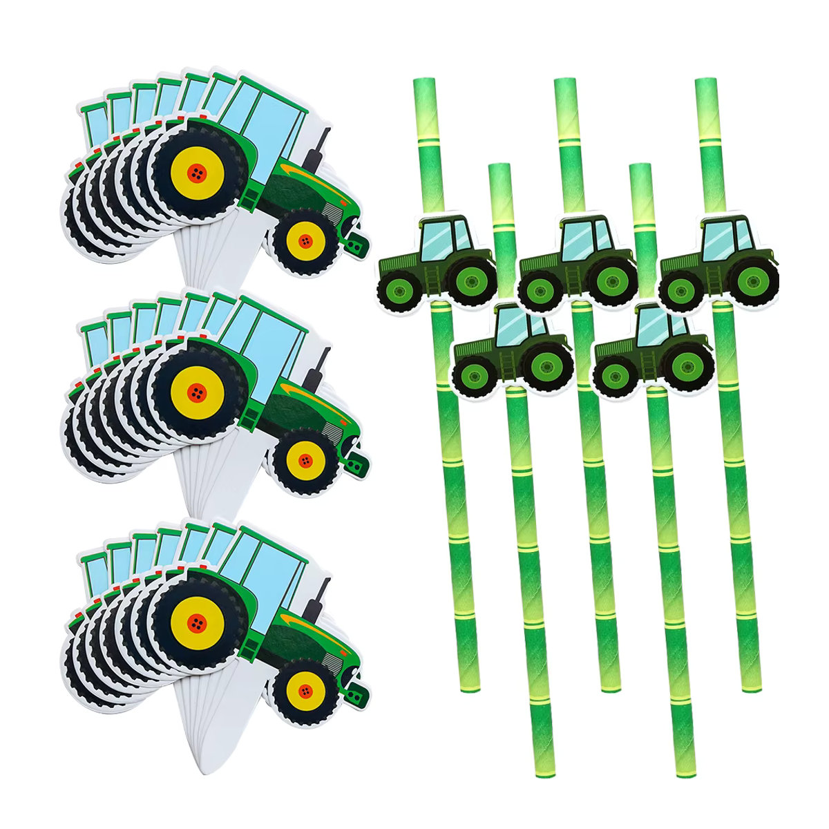 Tissy Traktor Geburtstag Dekoration Set aus Papier mit Wimpeln und Anhängern in Mehrfarbig - Bild 3