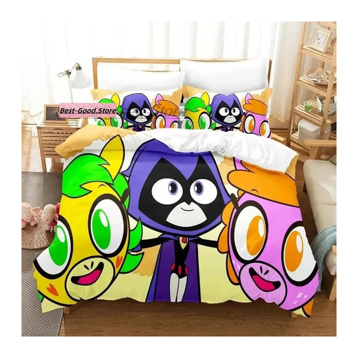 Titans GO Bettwäsche-Set mit 3D-Anime-Print für Erwachsene und Kinder, Multicolor, B/H: 135 x 200 cm - Bild 1
