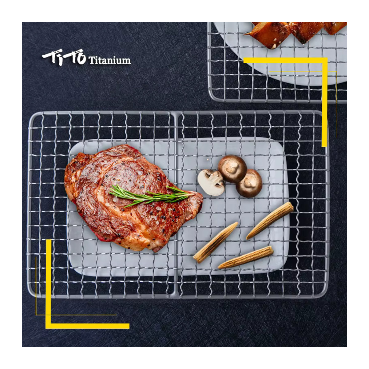 TiTo Titan BBQ Grill aus Edelstahl für Outdoor Camping und Bushcraft in Silber - Bild 2