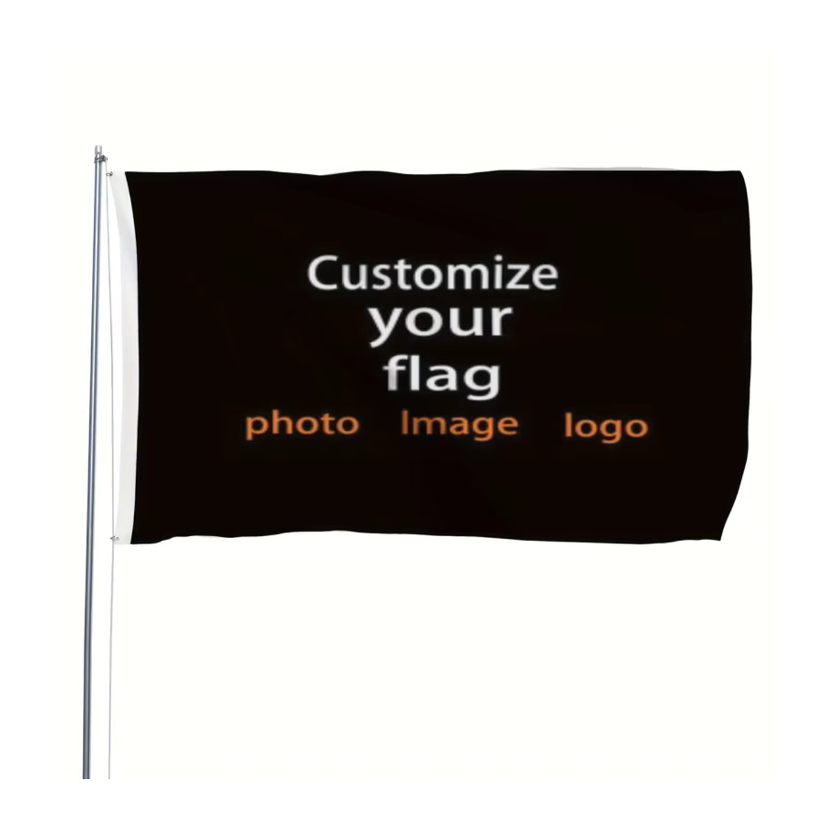 TKLK Maßgeschneiderte einseitige Flagge mit 2 Ösen und Schaftabdeckung für den Außenbereich, individuelles Design - Bild 5
