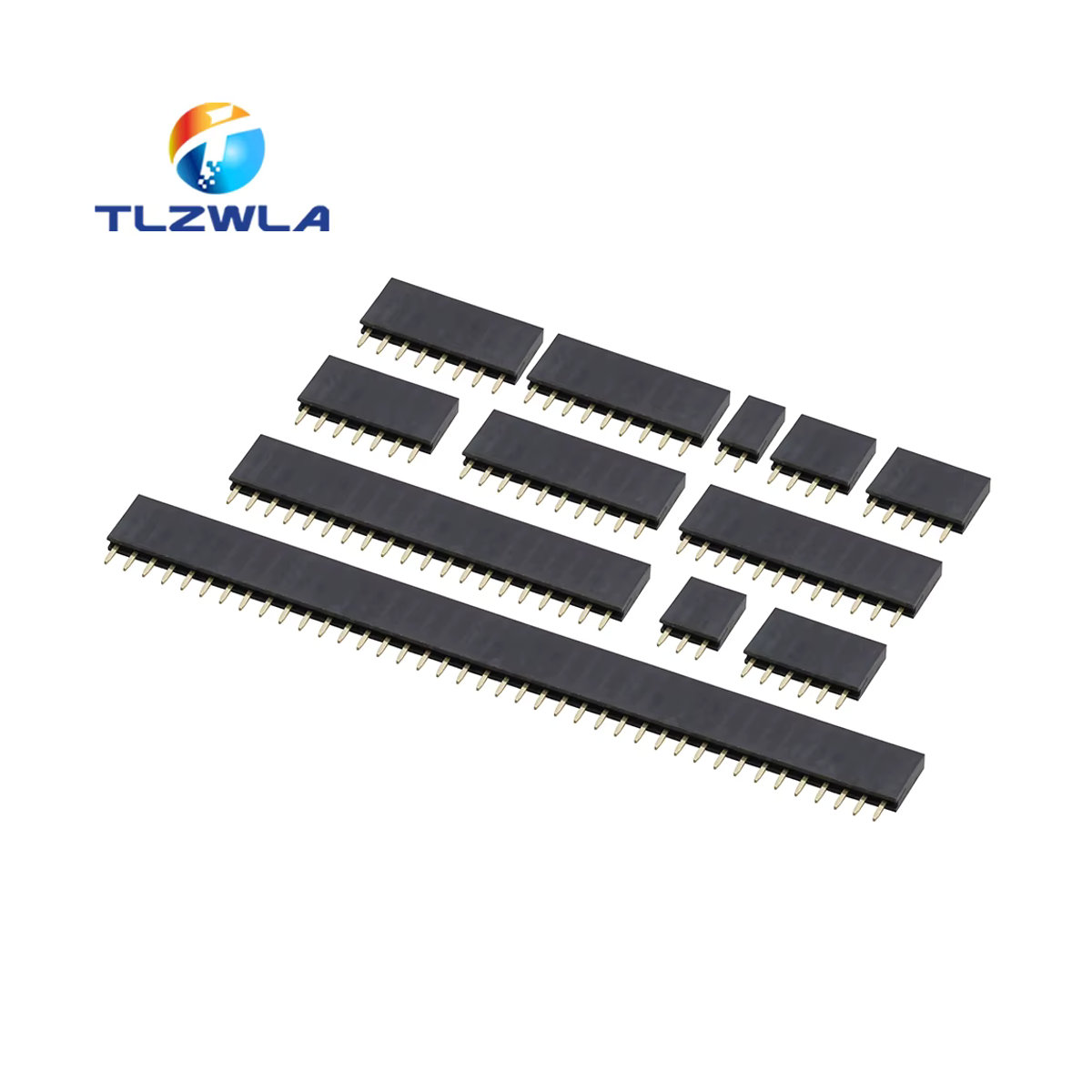 TLZWLA PCB Pin Buchse Header Stecker Set aus Kunststoff, 155 Teile, Schwarz, 2,54mm Einreihig - Bild 2