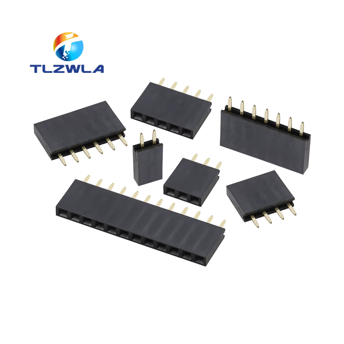 TLZWLA PCB Pin Buchse Header Stecker Set aus Kunststoff, 155 Teile, Schwarz, 2,54mm Einreihig - Bild 4